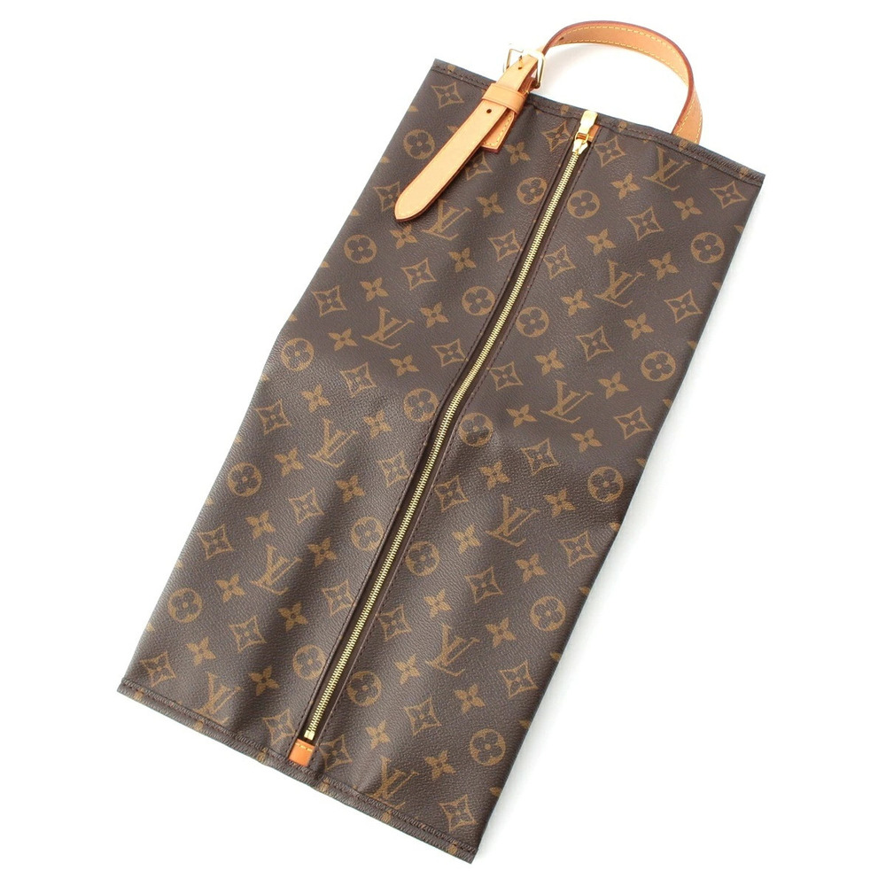 Louis Vuitton Monogram Ouisse Souliers Shoe Case Bag Brown
